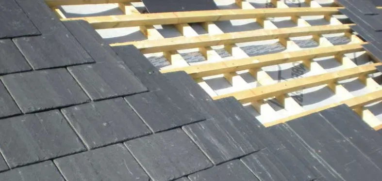 A roof that has been built to look like a house.